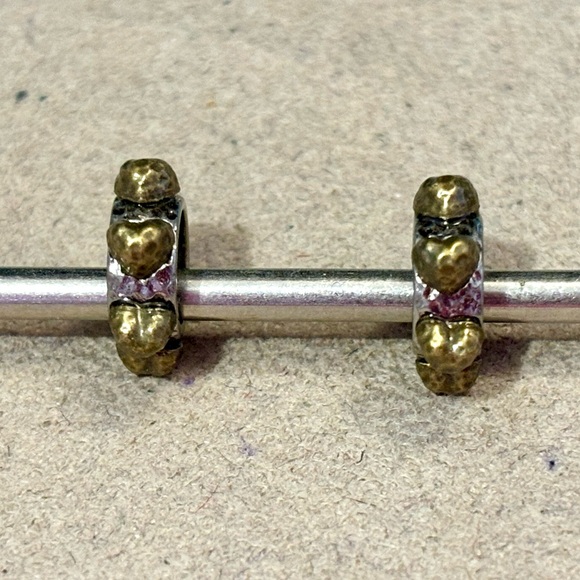 Two 🆕 Brighton Mini Hearts Art & Soul spacers Thin Antique silver, gold Retired - Picture 2 of 5